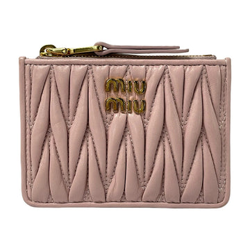 Miumiu Alabaster Pink Leather Coin Case