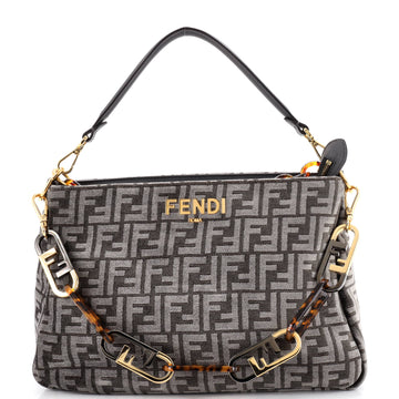 Fendi O'Lock Zip Shoulder Bag Zucca