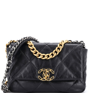 Chanel 19 Flap Bag Quilted Leather