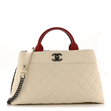 Chanel Calfskin Tweed Quilted Large
