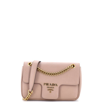 Prada Pattina Flap Shoulder Bag Saffiano