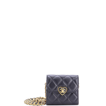 Chanel Coco Love Cc Heart Clutch With