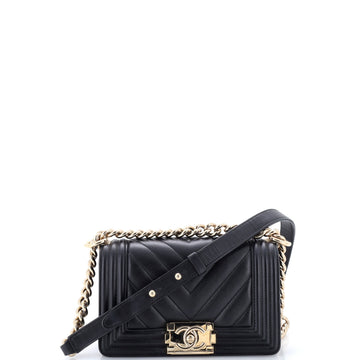 Chanel Boy Flap Bag Chevron Calfskin