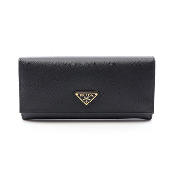 Prada Saffiano Triang Bifold Leather