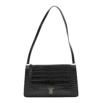 Burberry Calfskin Alligator Embossed