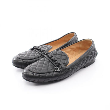 Chanel Matelasse Loafers Lambskin Black