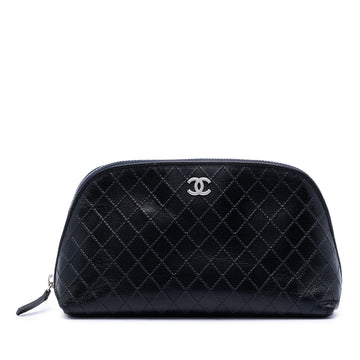 Chanel Cc Diamond Embossed Calfskin