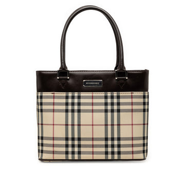 Burberry House Check Canvas Handbag Pre-