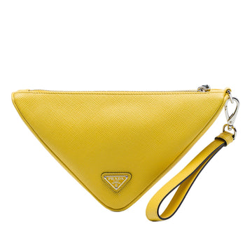 Prada Saffiano Logo Embossed Triangle