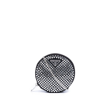 Prada Satin Crystal Round Chain