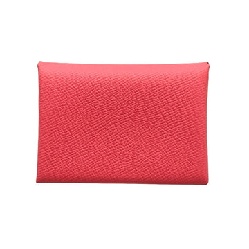 Hermes Calvi Duo Rose Azalea Veau Epsom