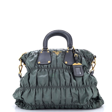 Prada Gaufre Convertible Tote Leather