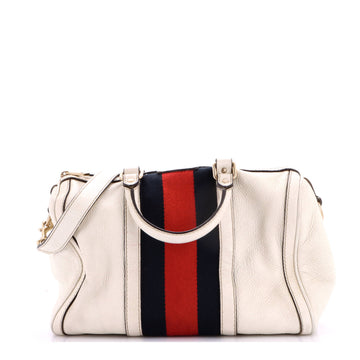 Gucci Vintage Web Boston Bag Leather