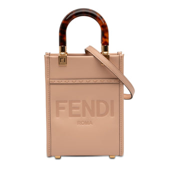 Fendi Mini Leather Sunshine Shopper Tote