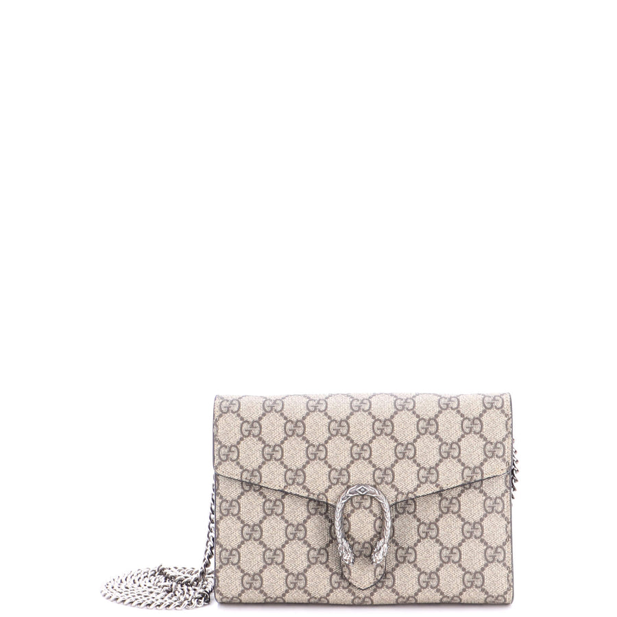 Gucci Dionysus Chain Wallet Gg Coated