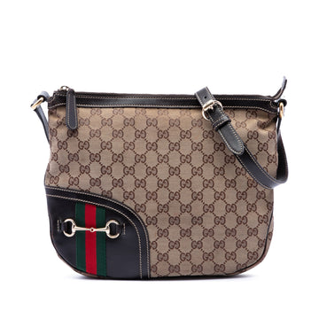 Gucci Gg Canvas Horsebit Web Crossbody