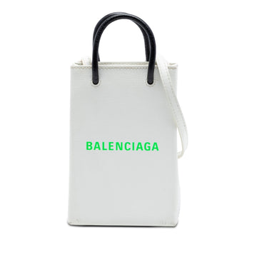 Balenciaga Mini Calfskin Logo Shopping