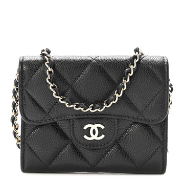Chanel Caviar Quilted Flap Card Holder