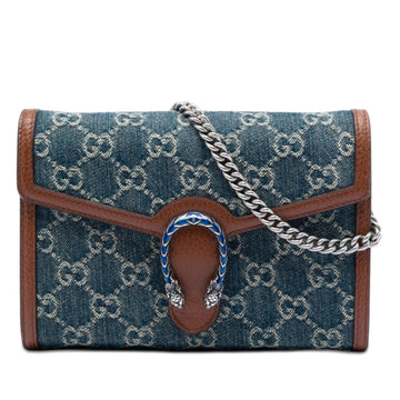 Gucci Gg Denim Dionysus Wallet On Chain