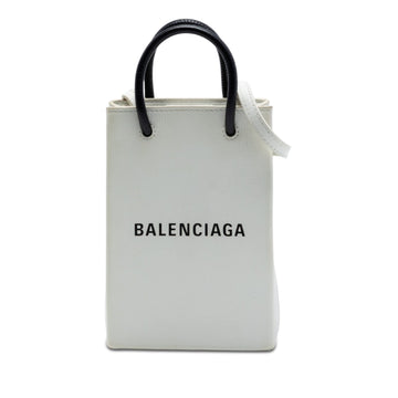 Balenciaga Mini Calfskin Logo Shopping