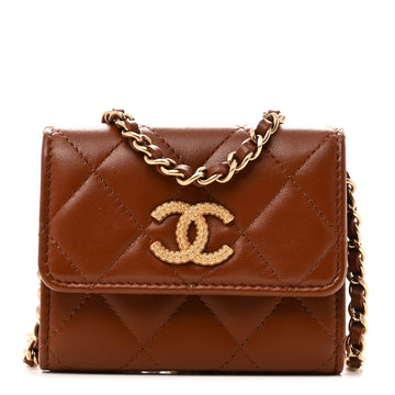 Chanel Lambskin Quilted Studded Cc