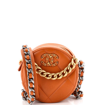 Chanel 19 Round Clutch With Chain