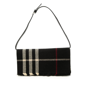 Burberry Exploded Check Wool Fringe