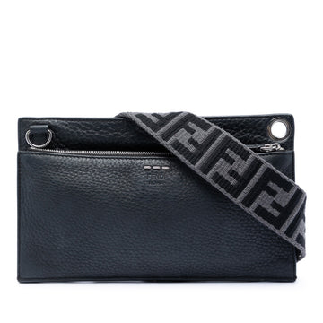 Fendi Calfskin Ff Flat Pouch Crossbody