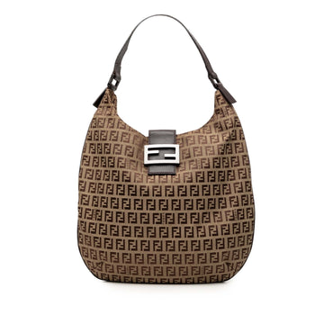 Fendi Zucchino Canvas Shoulder Bag Pre-