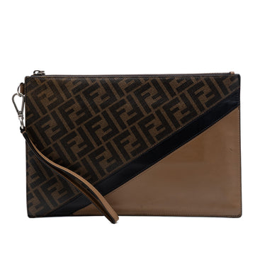 Fendi Ff Coated Canvas And Leather