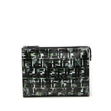 Fendi Ff Nylon Camouflage Clutch Pre-