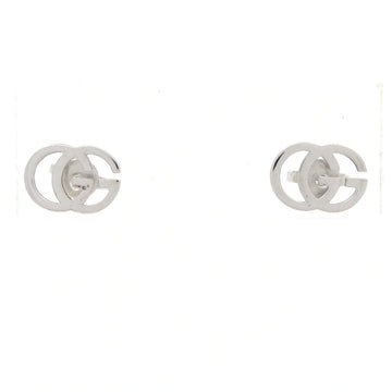 Gucci Double G 18K White Gold Earrings
