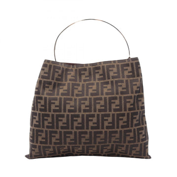 Fendi Zucca Tote Hand Bag Canvas Leather