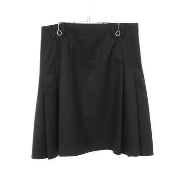 Chanel Coco Mark Skirt Silk Cotton Black