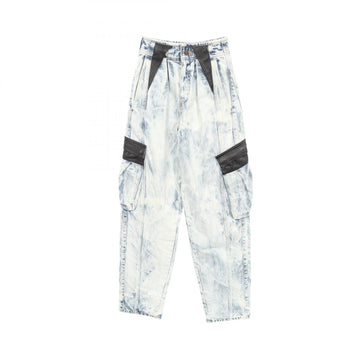 Celine Denim Pants Cotton Leather Blue