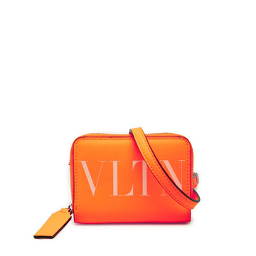 Valentino Calfskin Vltn Wallet With Neck