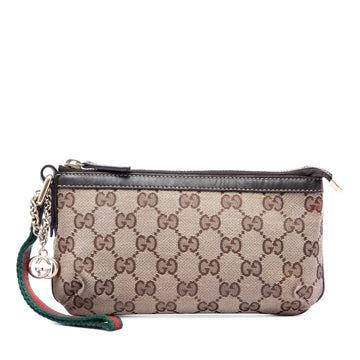 Gucci Gg Canvas Web Jolicoeur Wristlet