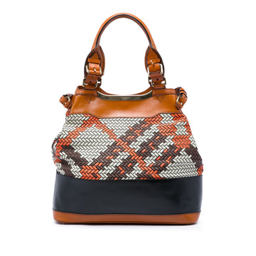 Burberry Prorsum Woven Leather Check