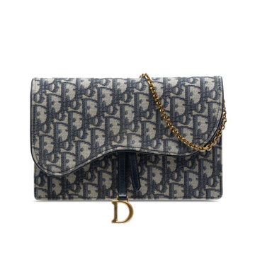 Dior Oblique Canvas Saddle Pouch Wallet