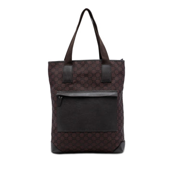 Gucci Gg Canvas Tote Pre-Loved Dark