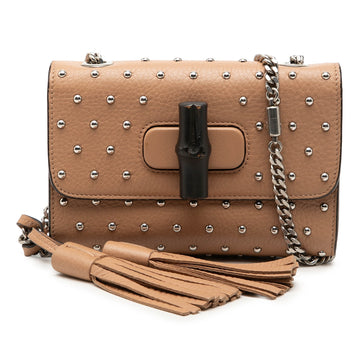 Gucci Small Calfskin Studded Miss Bamboo