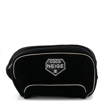 Chanel Velvet Quilted Coco Neige Waist