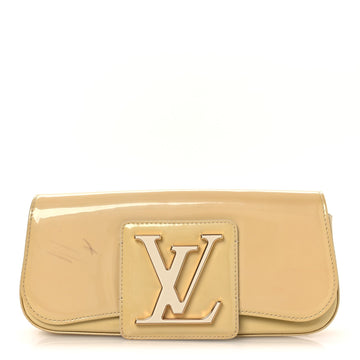 Louis Vuitton Patent Sobe Clutch Beige