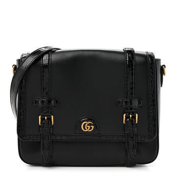 Gucci Calfskin Crocodile Gg Double