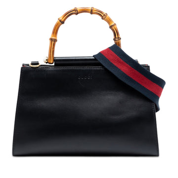 Gucci Small Calfskin Bamboo Web Nymphaea