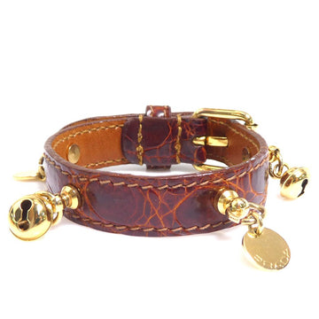 Prada Bracelet Brown/Gold Embossed