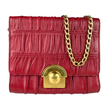 Prada Chain Shoulder Bag Red/Gold
