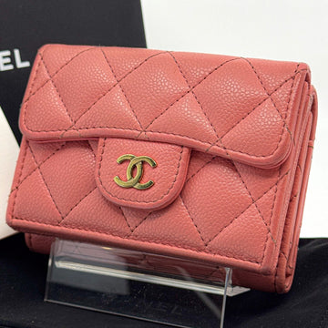Chanel Matelasse Tri-Fold Wallet Caviar