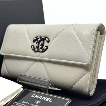 Chanel 19 Lambskin Flap Long Wallet
