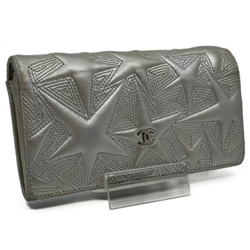 Chanel Star Emboss Geometric Flap Wallet